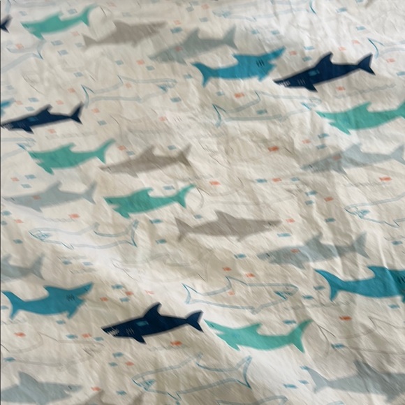 Shark Patterned twin flat sheet by the land  of nod - Picture 1 of 1